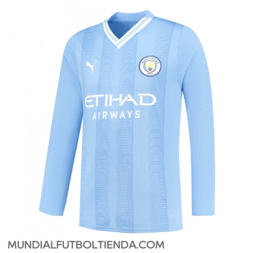 Camiseta Manchester City Primera Equipación Replica 2023-24 mangas largas